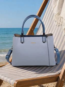 Mochi - Blue Handbag with Detachable Strap