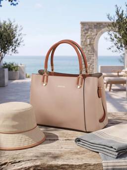 Mochi - Beige Handbag with Detachable Strap
