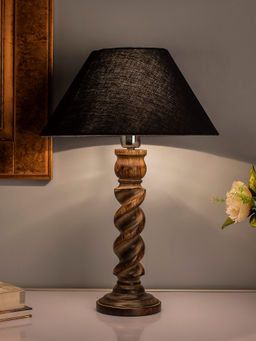 Homesake - Twister Table Lamp Black Shade