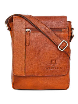 WILDHORN - Genuine Leather Sling Messenger Bag for Men