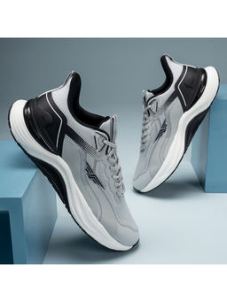 Red Tape - Men Textured Grey & Black Running Shoes