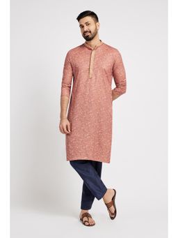 ETHNIC INDIA - Men Pink Floral Kurta