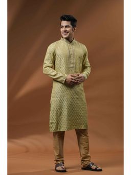 ETHNIC INDIA - Men Green Woven Kurta