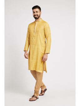 ETHNIC INDIA - Men Yellow Floral Kurta