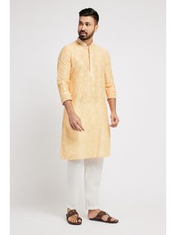 ETHNIC INDIA - Men Yellow Embroidered Kurta