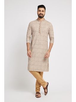 ETHNIC INDIA - Men Beige Embroidered Kurta