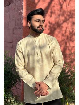 ETHNIC INDIA - Men Yellow Woven Shirt