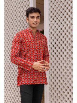 ETHNIC INDIA - Men Red Floral Shirt