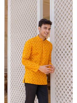 ETHNIC INDIA - Men Yellow Floral Shirt