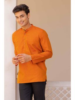 ETHNIC INDIA - Men Orange Woven Shirt