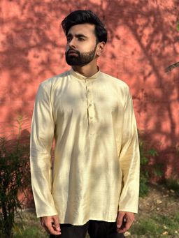 ETHNIC INDIA - Men Yellow Solid/Plain Shirt