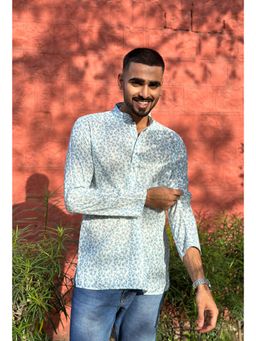 ETHNIC INDIA - Men Off White Floral Shirt