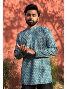 ETHNIC INDIA - Men Blue Printed Shirt