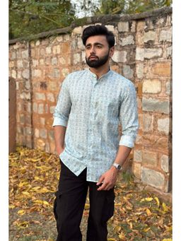 ETHNIC INDIA - Men White Floral Shirt