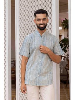 ETHNIC INDIA - Men Blue Checks Shirt