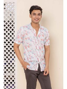 ETHNIC INDIA - Men White Floral Shirt