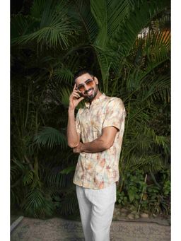 ETHNIC INDIA - Men Yellow Floral Shirt