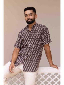 ETHNIC INDIA - Men Brown Floral Shirt