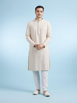 Diwas by Manyavar - Natural Viscose Kurta with Pyjama for Men