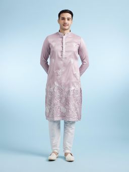 Diwas by Manyavar - Lilac Splendour Kurta with Pyjama for Men
