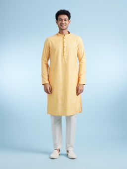 Diwas by Manyavar - Sunlit Celebration Kurta with Pyjama for Men
