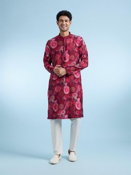Diwas by Manyavar - Vibrant Rani Kurta with Pyjama for Men