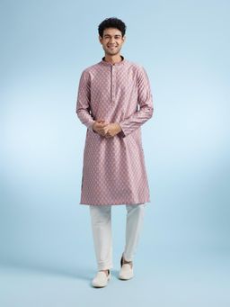 Diwas by Manyavar - Dusty Pink Festive Kurta with Pyjama for Men