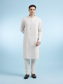 Diwas by Manyavar - Off White Elegance Kurta with Pyjama for Men