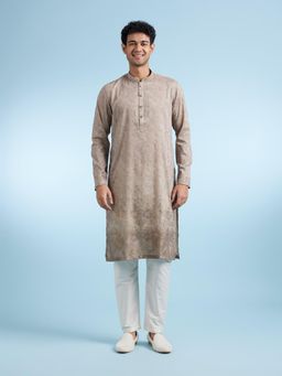 Diwas by Manyavar - Walnut Elegance Kurta with Pyjama for Men