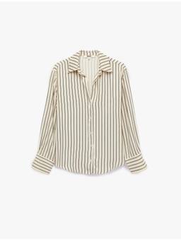 Koton - Button-Up Red Striped Shirt