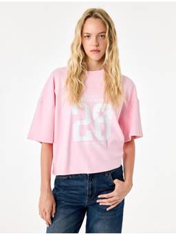 Koton - Printed Pink T-Shirt
