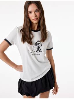Koton - Printed White T-Shirt