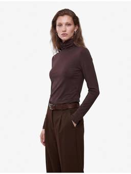 Koton - High Neck Brown Top