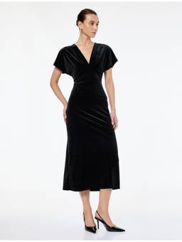 Koton - Velvet Burgundy Dress
