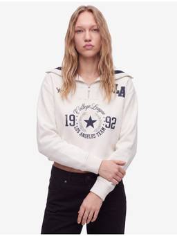 Koton - Printed Beige Oversized Sweatshirt