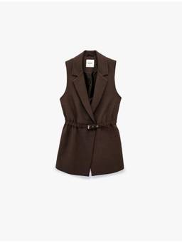 Koton - Long Brown Waist Coat