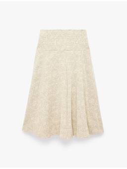 Koton - Flared Beige Midi Skirt