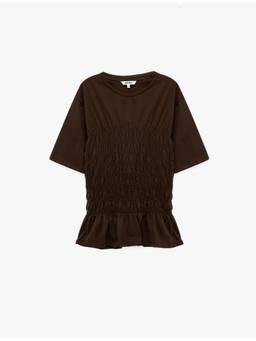 Koton - Gathered Detail Brown Top