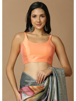 SALWAR STUDIO - Womens Peach Stitched Blouse