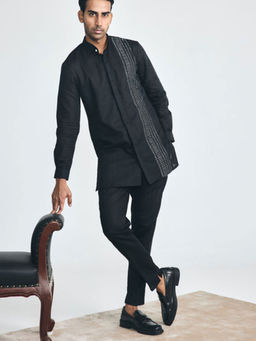 Project Bandi - Black Trouser Style Slim Casual Trouser