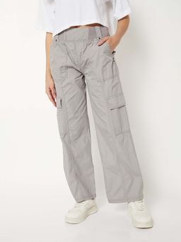 max - Women Grey Solid Cargo