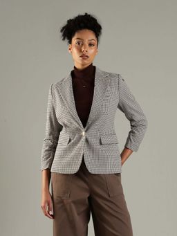 Tommy Hilfiger - Regular Fit Notch Collared Polyester Single-Breasted Blazer