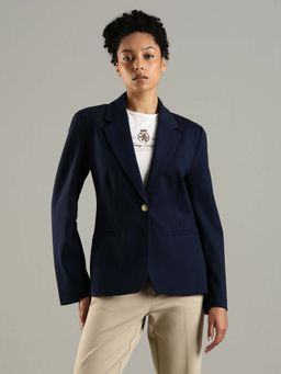 Tommy Hilfiger - Regular Fit Notch Collared Viscose Single-Breasted Blazer