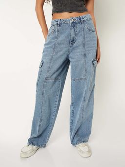 max - Women Washed Denim Jeans