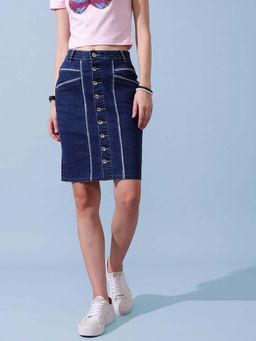 STREET 9 - Women Blue Pencil Skirt