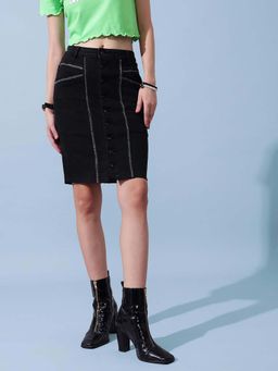 STREET 9 - Women Black Pencil Skirt