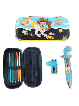 Little Surprise Box - Black Underwater Themed Stationery Pouch Set with All Essentials