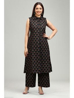 Cotton Culture - Black Printed Kurta and Palazzo (Set of 2)