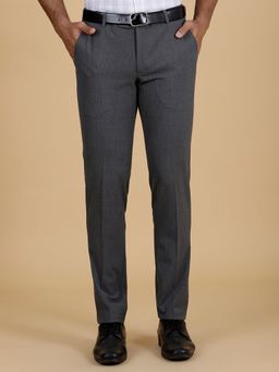 JadeBlue - Men's Dark Grey Super Slim Formal Trouser