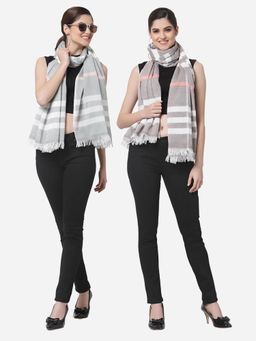 ARRABI - Multi Solid Handwoven Cotton Stoles (Pack of 2)